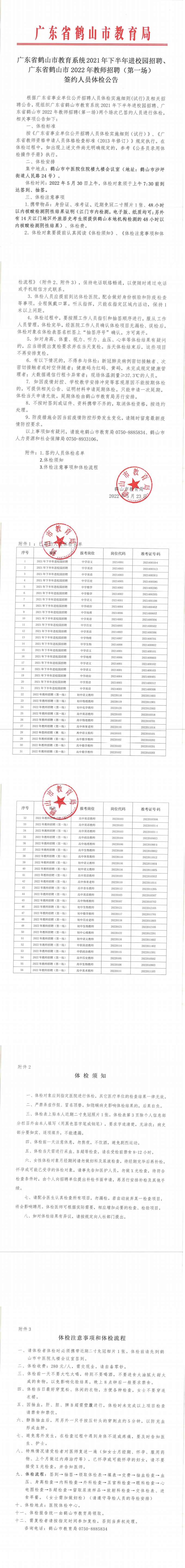 广东省皇家国际官网
教育系统2021年下半年进校园招聘、广东省皇家国际官网
2022年教师招聘（第一场）签约人员体检公告_00.png