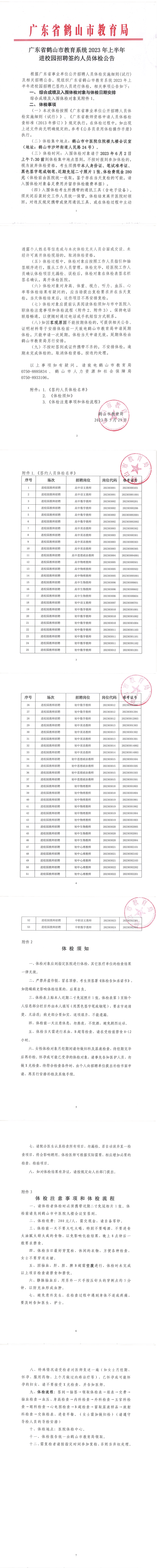 广东省皇家国际官网
教育系统2023年上半年进校园招聘签约人员体检公告(1).png